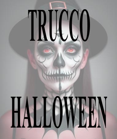 La foto mostra un trucco Halloween da teschio